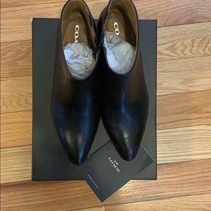 Coach leather ankle shoes